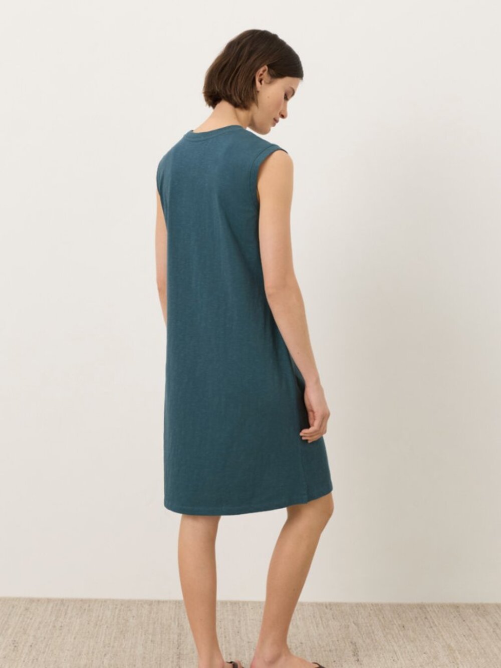 Organic Soft-Slub Essential Easy Muscle Tee Dress - Picture 2 of 5